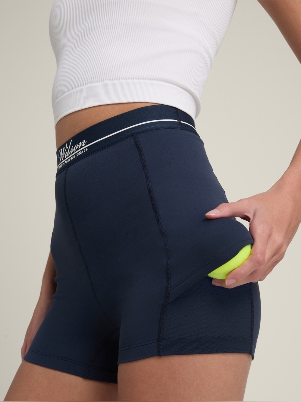 Wilson Tennis Ball Navy Women's Bike Shorts